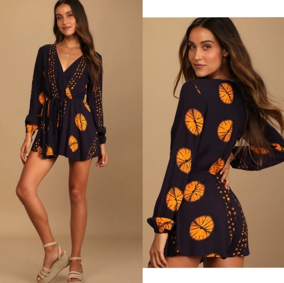 Lulus Pants - Lulu's Adventuresome Tie Dye Romper NWT